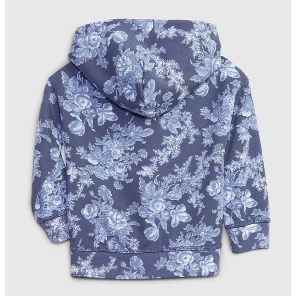 GAP x LoveShackFancy Blue Floral Hoodie Sweatshirt Size 2 Years NEW - Picture 2 of 4
